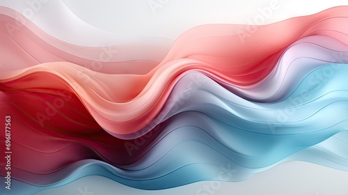 Vibrant Abstract Art of Fluid Gradient Waves in Orange and Blue Hues