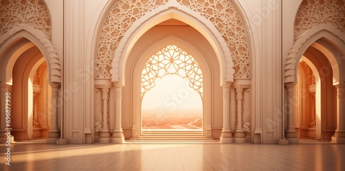 elegant grand mosque door arch