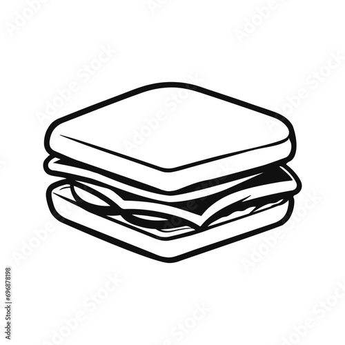 Sandwich icon. Lunch, snack, toast, , Isolate on white background. . Food concept. Vector illustration