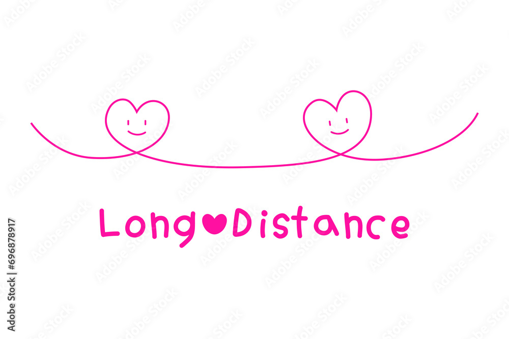 Love long distance sign and symbol