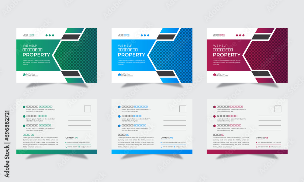 Corporate postcard design, business postcard EDDM design template
stylish design layout