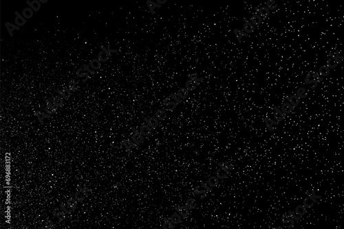 Night stars sky. Abstract black space. light galaxy star. White snow texture on dark. Vector Illustration pattern.