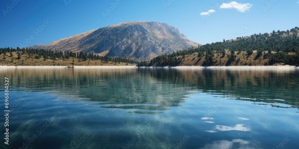 Salda lake and the reflection 