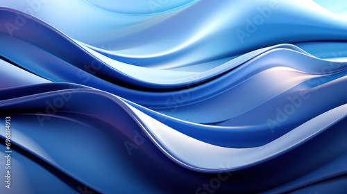 Azure Rhapsody: Abstract Waves in Ultra HD. Generative AI