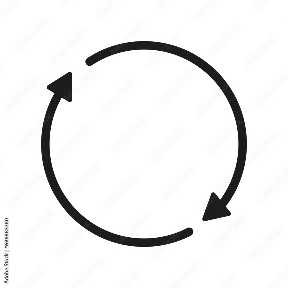 Circle arrows icon vector, circle arrow vector illustration isolated on white background. Circle arrows icon vector, circle arrow vector illustration isolated on white background.