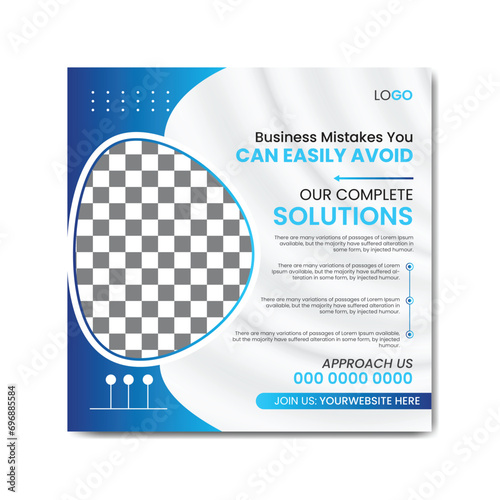 Vector business social media post digital marketing agency social media post template
