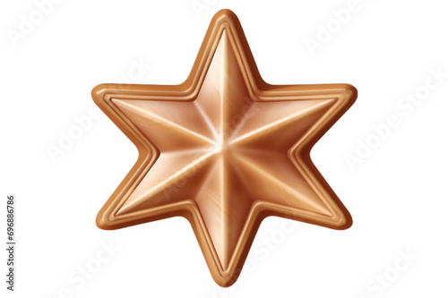 star shaped cookie on transparent background