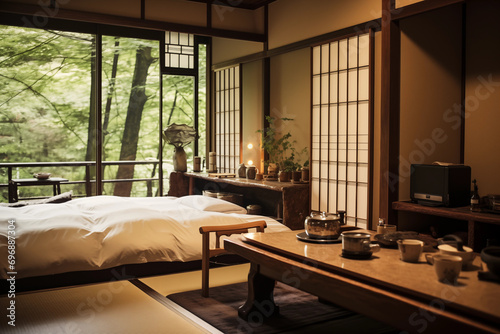 An insight into a traditional Ryokan (Japanese inn), leaving room for a statement on hospitality photo