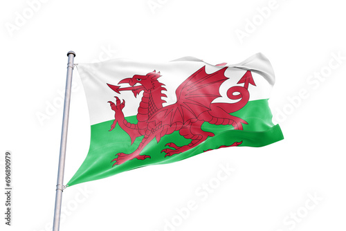 Canvastavla Welsh flag on transparent background.