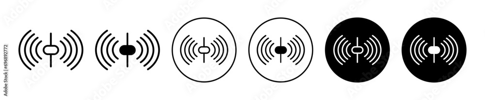 Sensor icon. wireless smart phone mobile network communication signal ...
