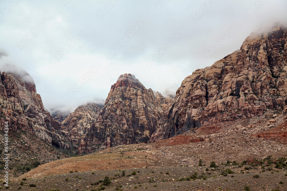 View of landscape red rock canyon national park at nevada,USA.