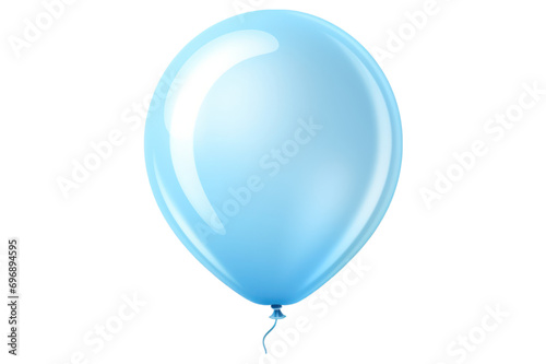 blue balloon isolated on white photo