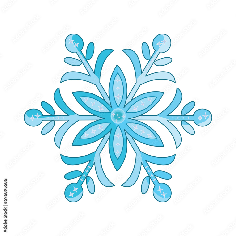 snowflake blue illustration