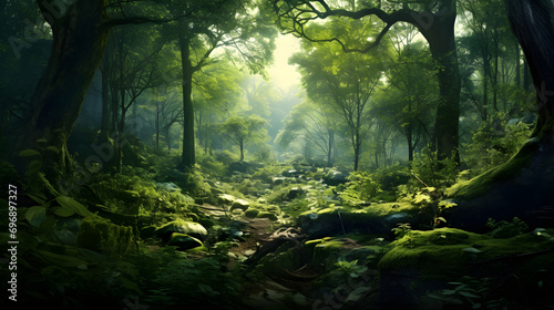 Upper Views of a Verdant Canopy, Unveiling the Harmonious Tapestry of Nature's Majesty. © Akash