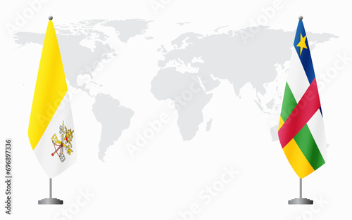 Vatican and Central African Republic flags for official me