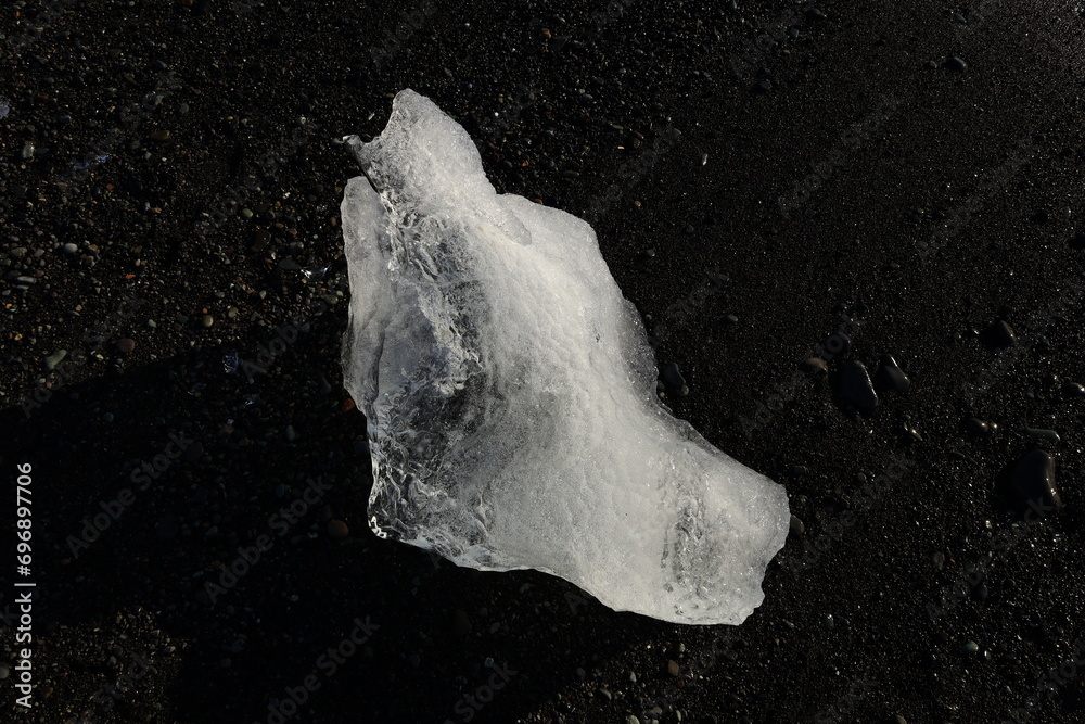 View on a iceberg on the Diamond Beach located south of the Vatnajökull glacier between the Vatnajökull National Park and the town of Höfn View on a iceberg on the Diamond Beach located south of the Vatnajökull glacier between the Vatnajökull National Park and the town of Höfn