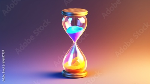 Hourglass icon The particles in the hourglass Ai Generative