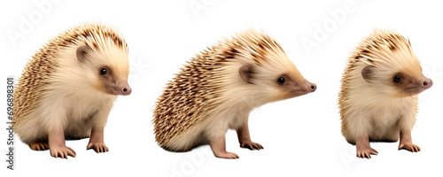 Group of Baby echidna multi pose, isolated on transparent or white background © NightTampa