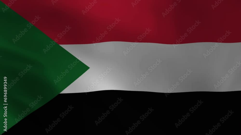 Sudan flag waving animation 4K. Great for Sudan National Day Celebrations, for banner, social media, feed wallpaper stories Sudan flag waving animation 4K. Great for Sudan National Day Celebrations, for banner, social media, feed wallpaper stories