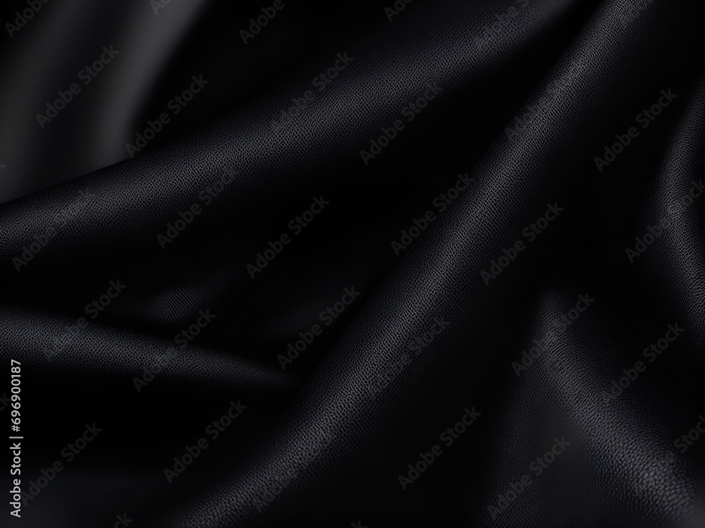 Obraz premium Black Slick Fabric Texture Background 