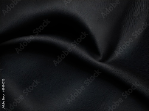Black Slick Fabric Texture Background 