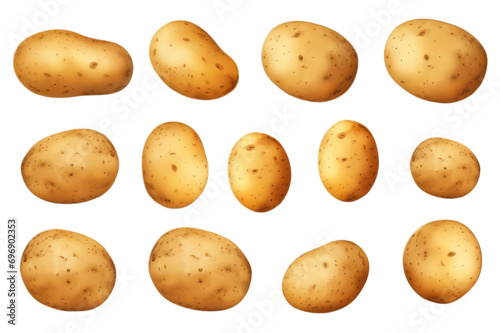 potatoes isolated on transparent background