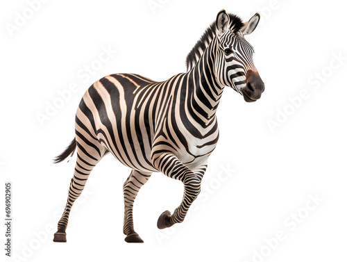 Zebra running on transparent background PNG © I LOVE PNG
