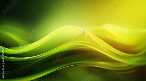 Green wave smoke abstract background 
