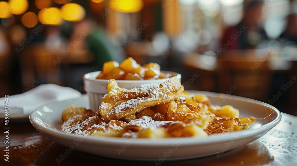 Traditioneller Kaiserschmarrn mit Apfelmus Traditioneller Kaiserschmarrn mit Apfelmus