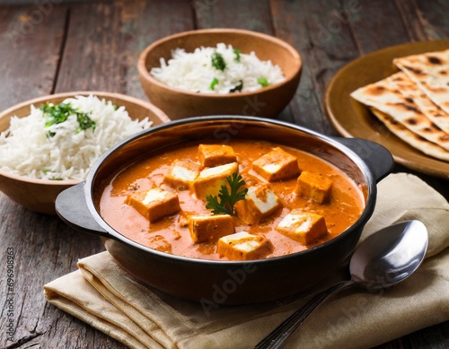 Paneer Curry or paneer butter masala photo