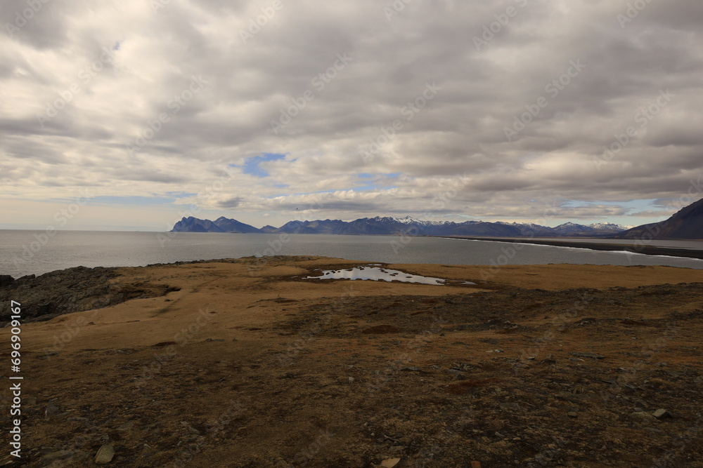 view of the south-east coast of Iceland, in the Austurland region