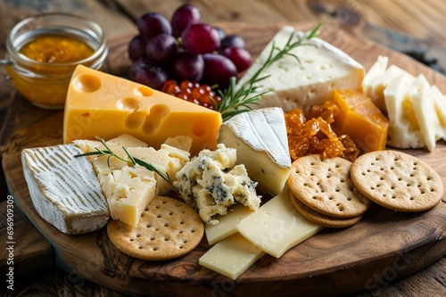 Assorted Cheese and Crackers Platter