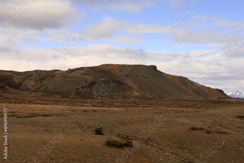 View on a mountain in the south of Iceland  in the Austurland region