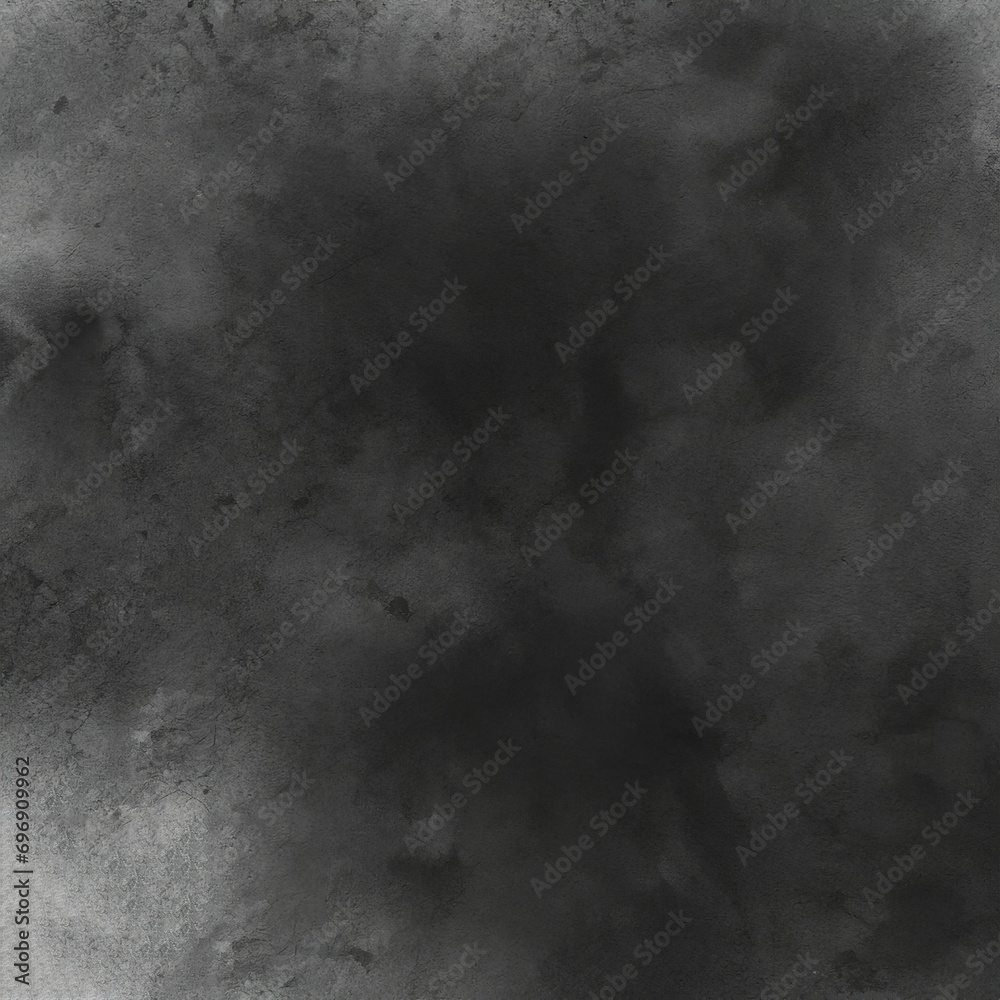 A dark, cloudy, and smoky texture in monochromatic shades of black and grey, charcoal color watercolor texture background