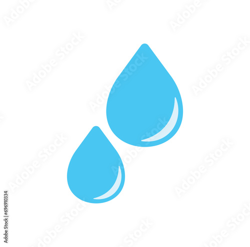 Water drop icon vector illustration on white background. Droplet logo shapes