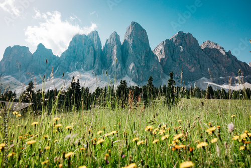 A panorama of the Dolomites photo