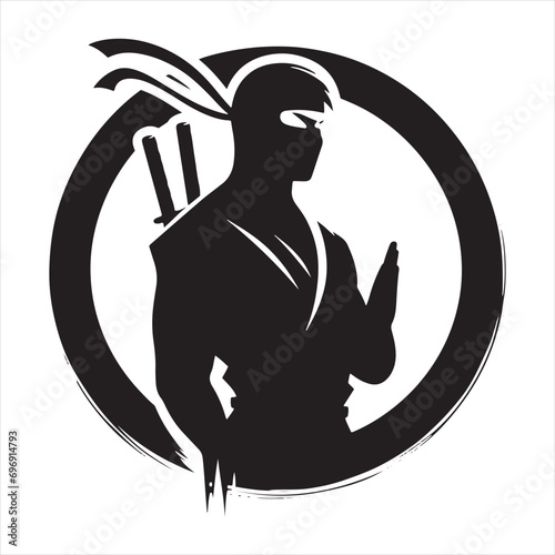 Mystic Ninja Silhouette: Shadows Alive with Silent Warrior Poses, Moonlit Martial Arts Magic
