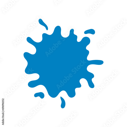 Vector silhouette of water splash blue color set. Ideal for logo or symbol and web icons.