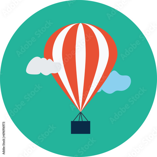 hot air balloon. travel icon png, travel icon vector, travel icon symbols. move, trip, ride, touring, globetrotting, vacation, tour, traverse, journey vector icon.