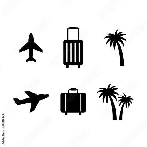 Tour and travel icon set vector illustration