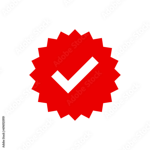 Verification red starburst sticker