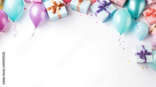 Birthday party background with copy space.. photo