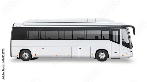 White bus isolated on Transparent background  photo