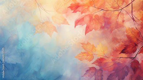 Red abstract tree leaves background yellow autumn orange fall seasonal nature background bright
