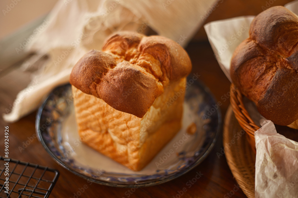 Japanese Shokupan bread loaf