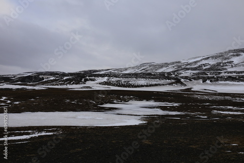 View on a mountain in the Austurland region of Iceland