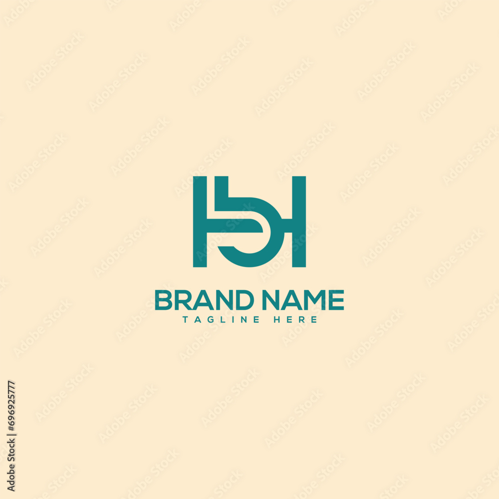 Creative modern unique letter HB BH logo design template - vector. Creative modern unique letter HB BH logo design template - vector.