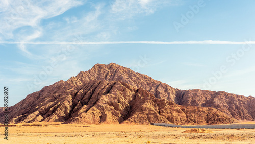 View of mountains in the Sinai desert. Egypt.