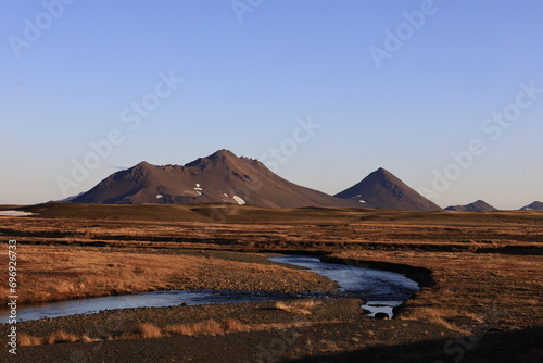 View on a mountain in the Austurland region of Iceland