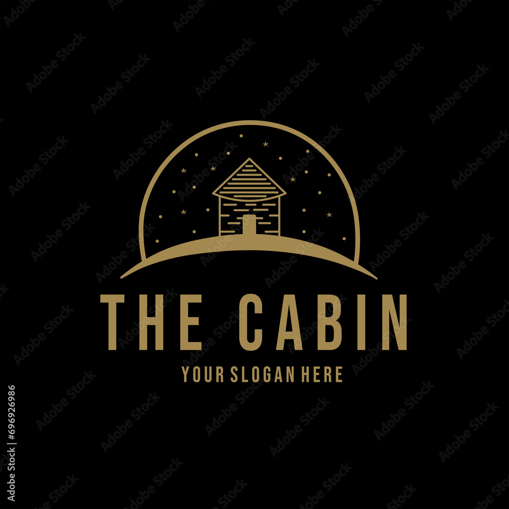 cabin house logo vector illustration design graphic